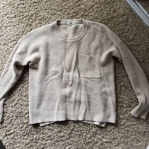 Madewell knit pocket sweater crew fisherman